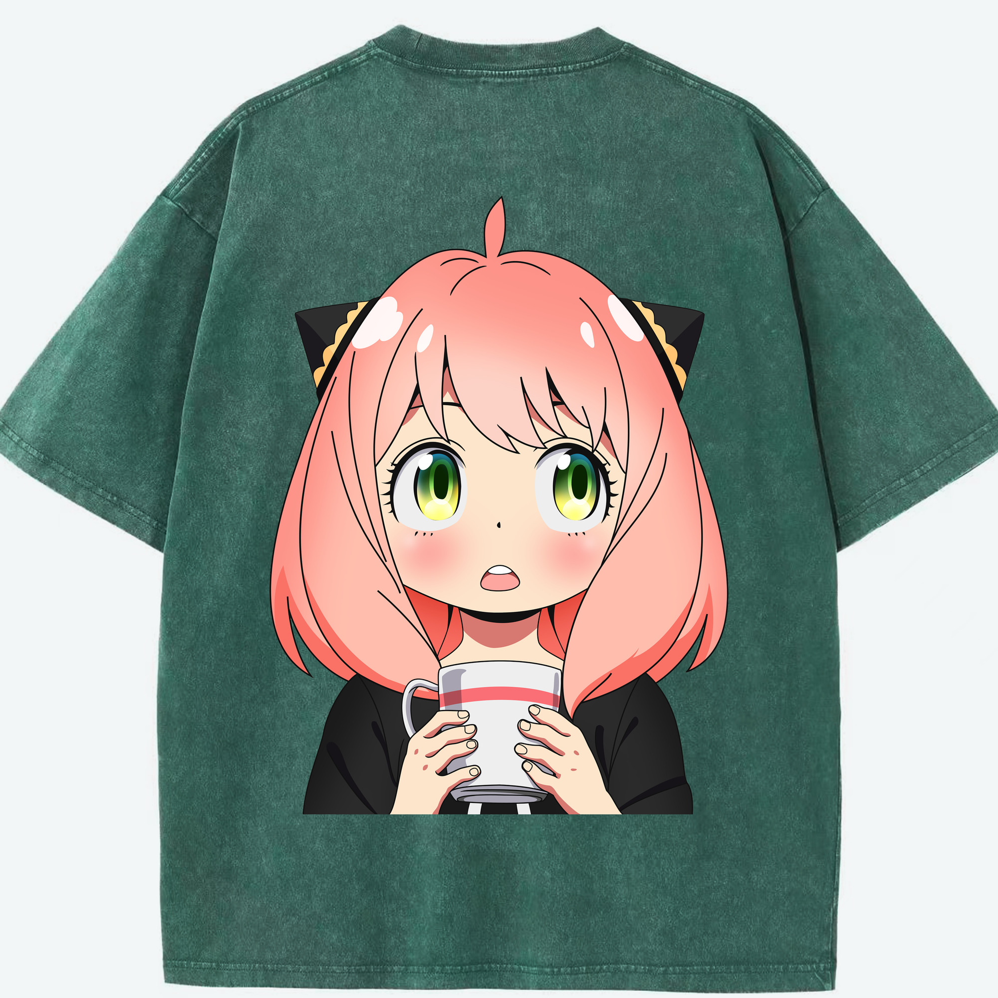 （画像用） SPY×FAMILY间谍家家酒 綿100% ヴィンテージ風 半袖Tシャツ（背面プリント）